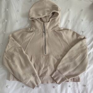 Lululemon Scuba Oversized Half-Zip Hoodie in Cream